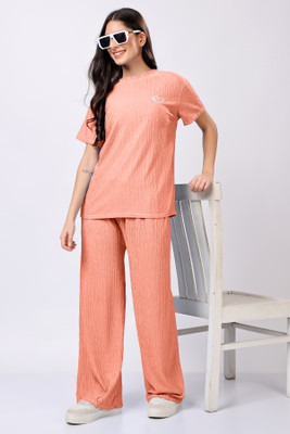 Lugo Women Solid Multicolor Night Suit Set