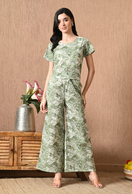 Cotnon Top Palazzos Co-ords Set