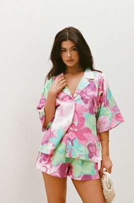 Leriya Fashion Shirt Regular Shorts Co-ords Set