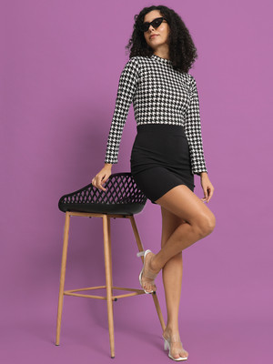 Dream Beauty Fashion Casual Printed Women Black Top