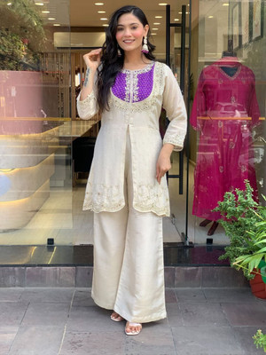 siyaexports Tunic Palazzos Co-ords Set
