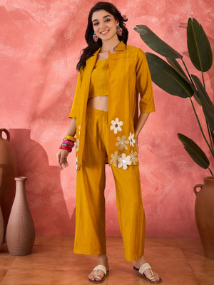 Sangria Top Pant Co-ords Set with Jacket