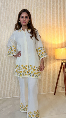 SANAYAGLITZ Shirt Palazzos Co-ords Set