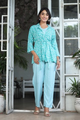 KHUTETA Top Pant Co-ords Set with Shrug