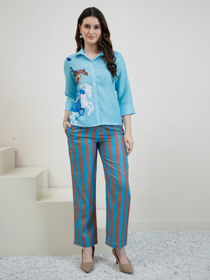 Boho By Athena Shirt Pant Co-ords Set