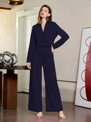 KOTTY Top Pant Co-ords Set with Blazer