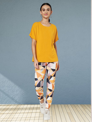 DE TRENDZ Tshirt Pant Western Set