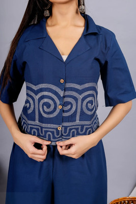 MAHADEV ENTERPRISE Women Crop Top Palazzo Set