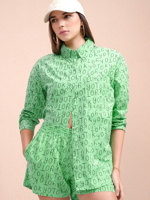 Tokyo Talkies Shirt Regular Shorts Co-ords Set