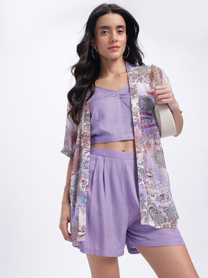 Glitchez Top Regular Shorts Co-ords Set