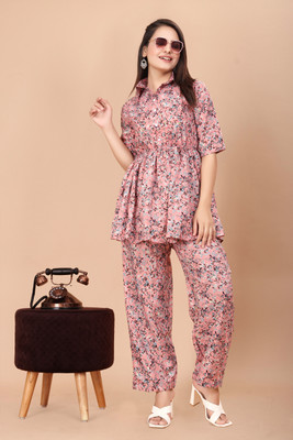 niyamlifestyle Tunic Palazzos Co-ords Set with Shrug