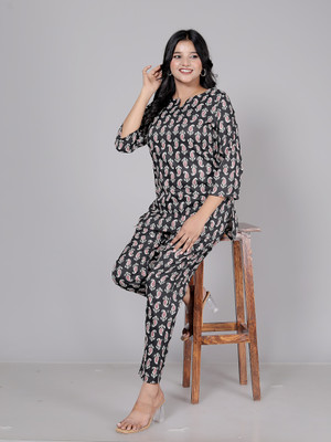 HARIOM CREATIONS Tunic Hot Pants Western Set