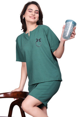 aiiroxin Tshirt Regular Shorts Co-ords Set