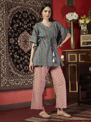 Sangria Women Shirt Pant Set