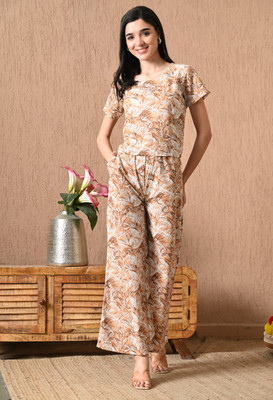 Cotnon Top Palazzos Co-ords Set