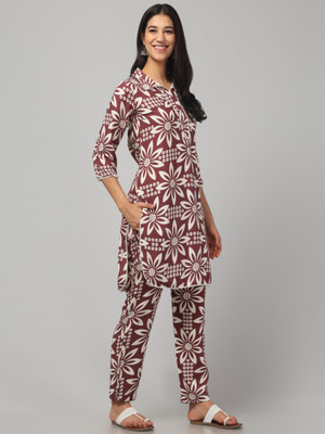 CROWNKINGGARMENTS Tunic Pant Co-ords Set