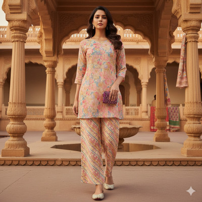 Flavia Creation Top Pant Co-ords Set