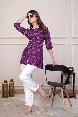 KHODIYAR LACE WORK Tunic Pant Co-ords Set
