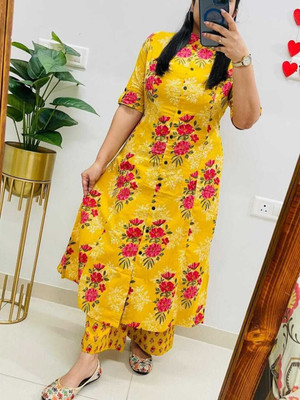 GORAZ Printed Kurta, Palazzo & Dupatta Set
