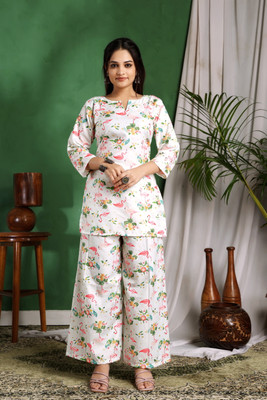 FOLENNE Top Palazzos Co-ords Set