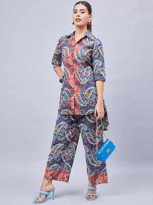 WineRed Shirt Pant Co-ords Set