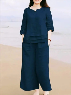 KOMOO Top Palazzos Western Set