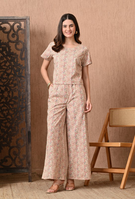 Cotnon Top Palazzos Co-ords Set