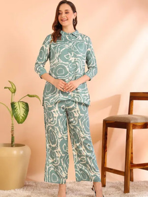 JS ENTERPRISE Shirt Palazzos Co-ords Set
