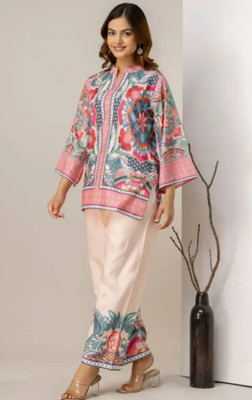 FASHION FARMS Top Palazzos Co-ords Set