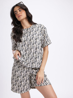 Glitchez Top Regular Shorts Co-ords Set