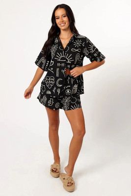 Leriya Fashion Shirt Regular Shorts Co-ords Set