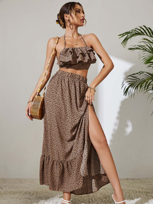 OUTZIDR Top Skirt Co-ords Set