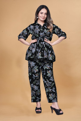 zontic Tunic Palazzos Co-ords Set with Shrug