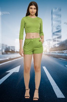elegance redefined Top Regular Shorts Western Set