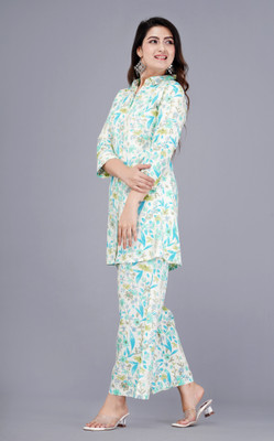 PRADHRUHE Tunic Palazzos Co-ords Set