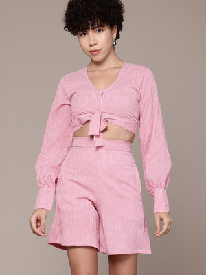 Roadster Top Regular Shorts Co-ords Set