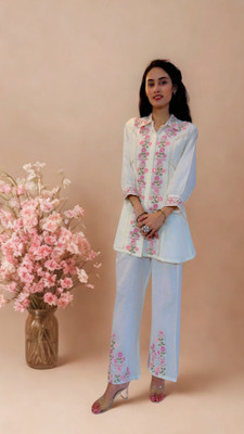 SANAYAGLITZ Shirt Palazzos Co-ords Set