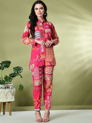 Sangria Shirt Pant Co-ords Set