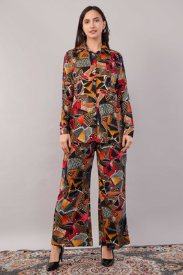 Chia Fashions Shirt Palazzos Co-ords Set