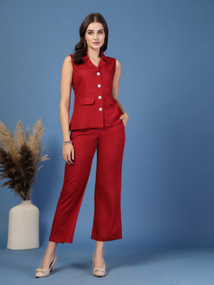 Daevish Top Pant Co-ords Set with Blazer