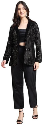 PAIR MY FASHION Top Pant Western Set with Jacket