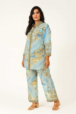 NDRSTRADERSEXPORTERS Shirt Palazzos Co-ords Set
