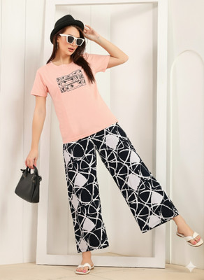 Saltysummer Tshirt Palazzos Western Set