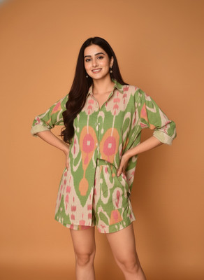 Leriya Fashion Shirt Regular Shorts Co-ords Set