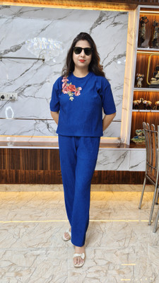 LIHANA Tshirt Palazzos Western Set