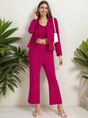 Dwarros Top Pant Co-ords Set with Blazer