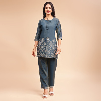 Peach Petals Tunic Pant Co-ords Set
