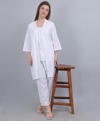 flora&fauana creations Top Pant Co-ords Set with Jacket