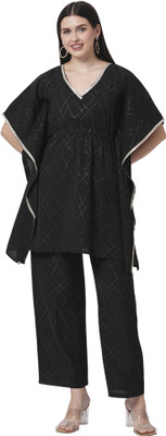 GO.4.IT Party wear Kaftan Top with Trouser Co-ord Set Tunic Pant Co-ords Set