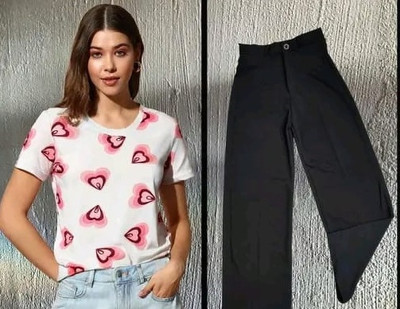 TarrenT HunT Tshirt Pant Co-ords Set with Shrug